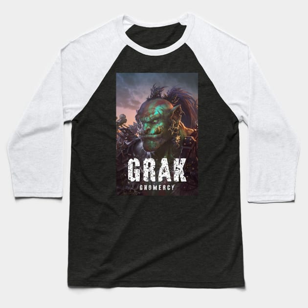 Grak: Gnomercy Baseball T-Shirt by Joseph J Bailey Author Designs